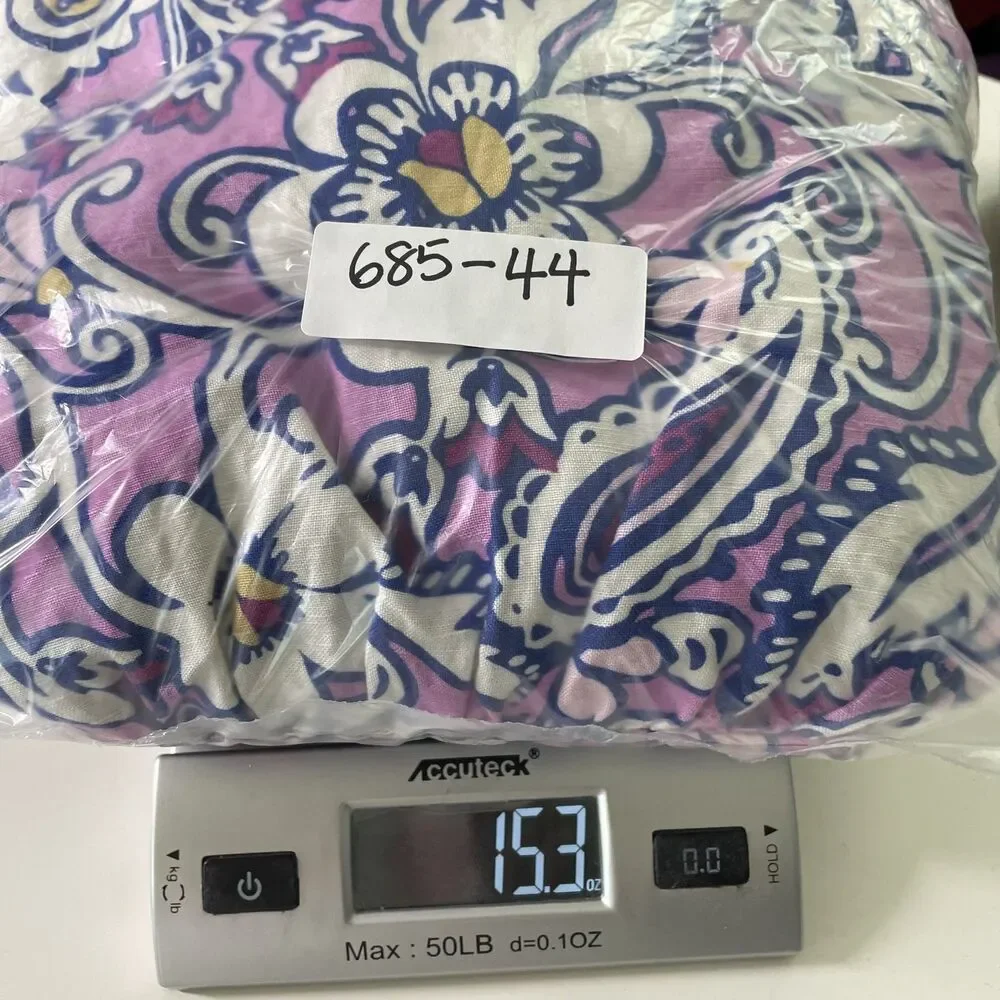 LOFT Beach Tiered Maxi Skirt Purple Blue Floral Paisley Linen Blend Size M-(dmp)